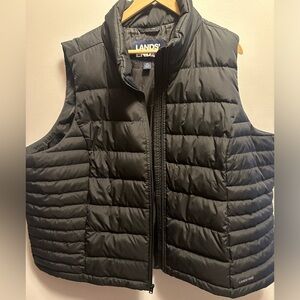 LANDS' END Women’s puffer vest Plus Size 3X Black